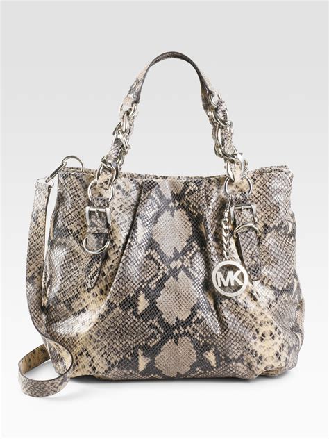 michael kors python purse|michael kors black snakeskin purse.